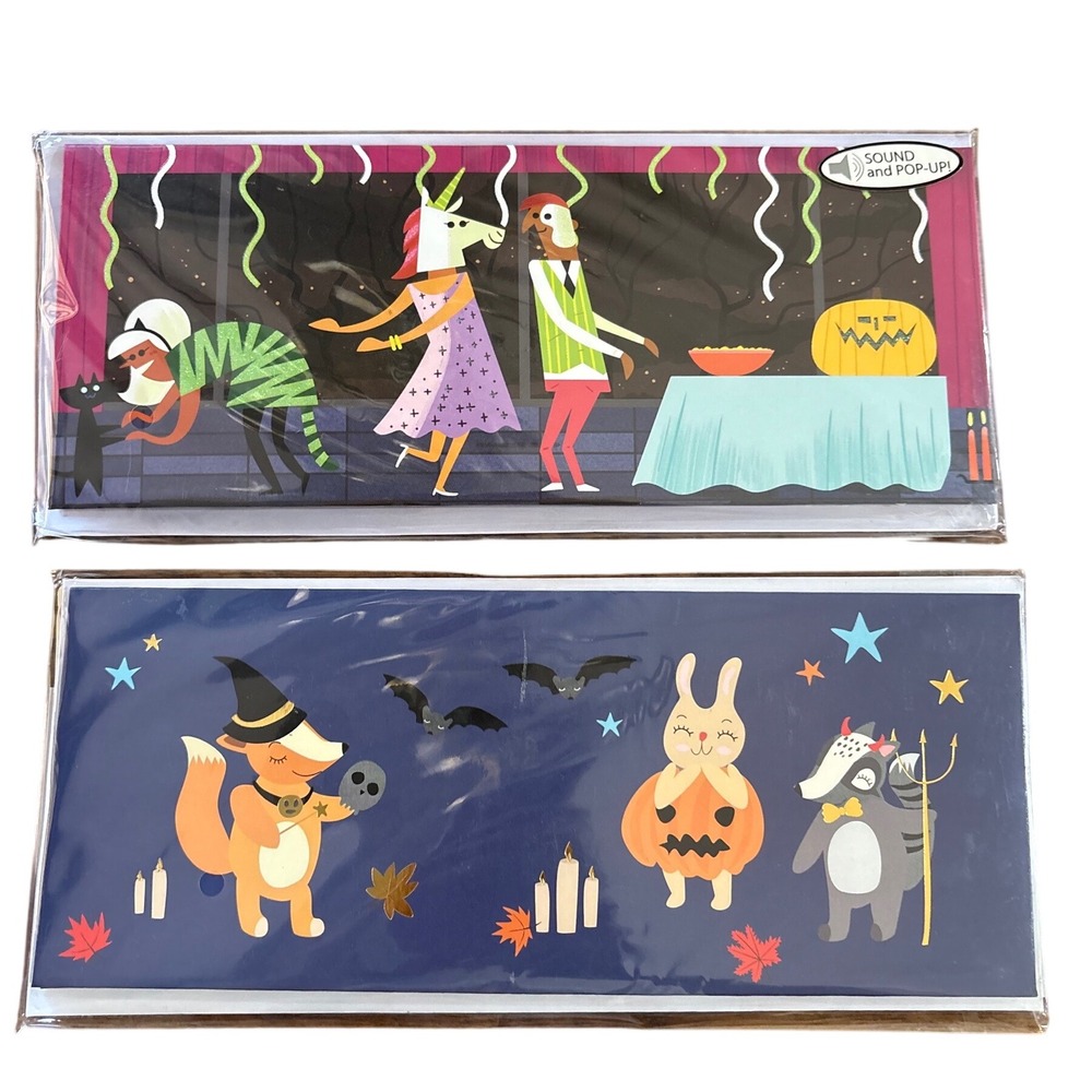 2 Up With Paper Halloween Party & Woodland Sound Pop-Up Cards - New